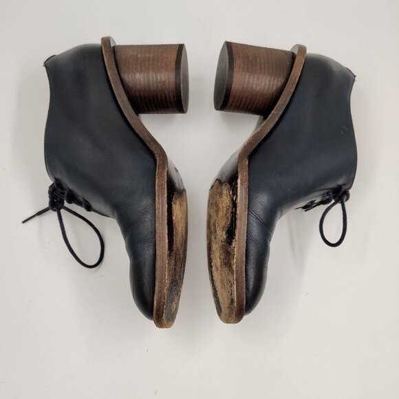 Celine Phoebe Philo Lace Up Oxford Loafer Boots in Navy 37 7 - Picture 3 of 8